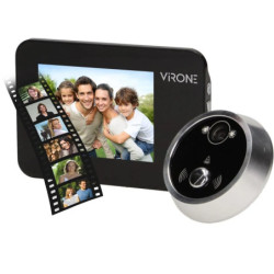 Wizjer Video DV-2 3,5" z nagryw. na kartę MicroSD, z dwonkiem do drzwi-Monitoring CCTV