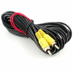 Kabel do kamer cofania RCA 5m i monitor wtyk wtyk + żyła zasilająca
