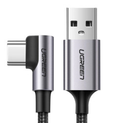 Kabel USB/USB-C 1m Kątowy UGREEN US284 50941, Szary 3A