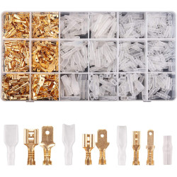 Zestaw Konektorów 600Szt. Oraz Osłon 2.8mm, 4.8mm, 6.3mm