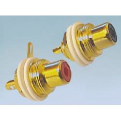 Gniazdo RCA montaż Gold 004-Podzespoły Elektroniczne